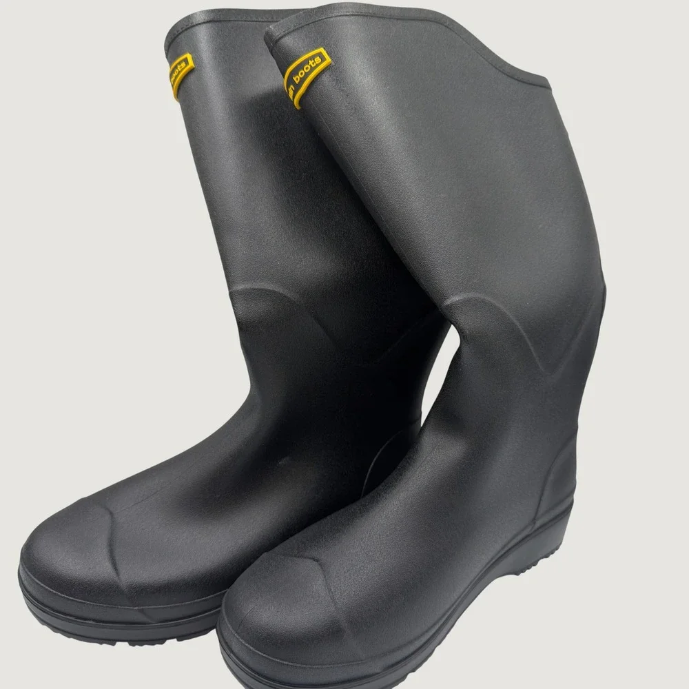 Black Rubber Rain Boots Tall Waterproof Wellington Work Boots Mens 43 NO:238